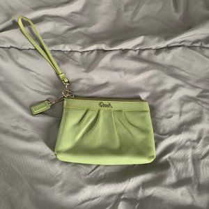 Mint Green Coach Wristlet
